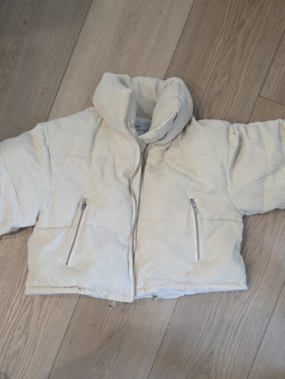 Adika Cream Corduroy Bomber Juniors Jacket NWOT
